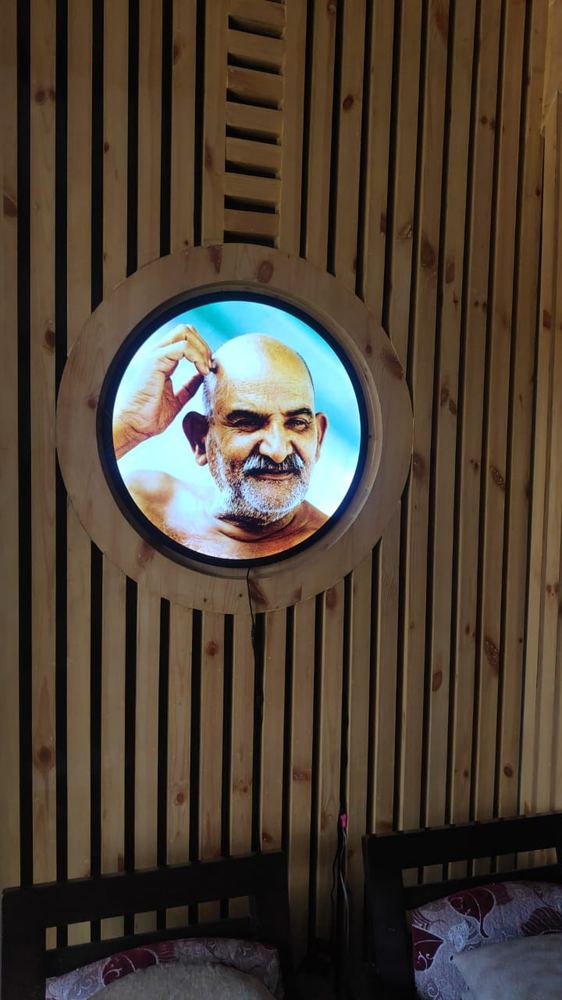 Custom LED backlit photo frame decor installation