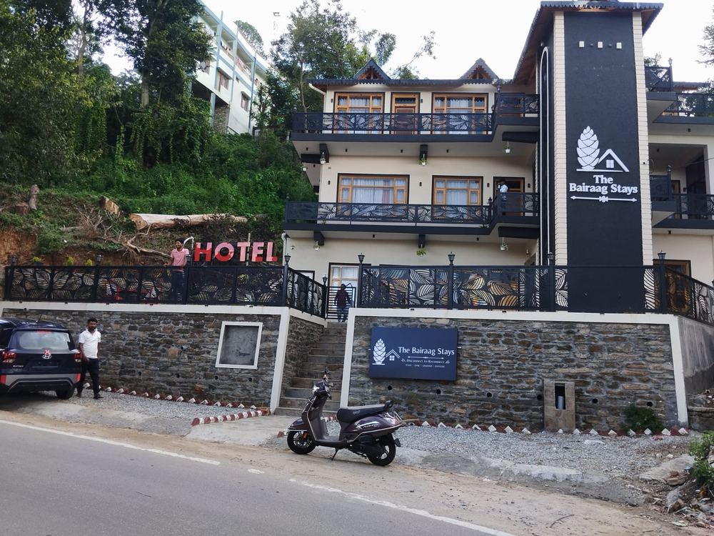 The Bairaag Stays hotel signage & facade branding